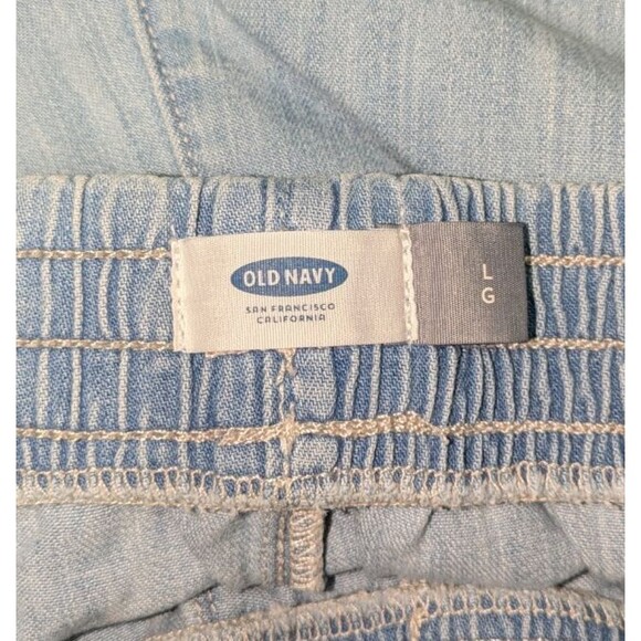 Old Navy Shorts L Women's Blue Light Wash Pull On Drapey Fit Stretch Casual - Picture 3 of 4